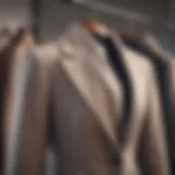 Elegant blazer styles displayed on hangers