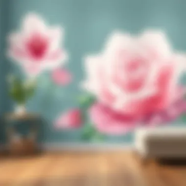 Notable Artistry in Walls: Exploring Large Flower Stencils