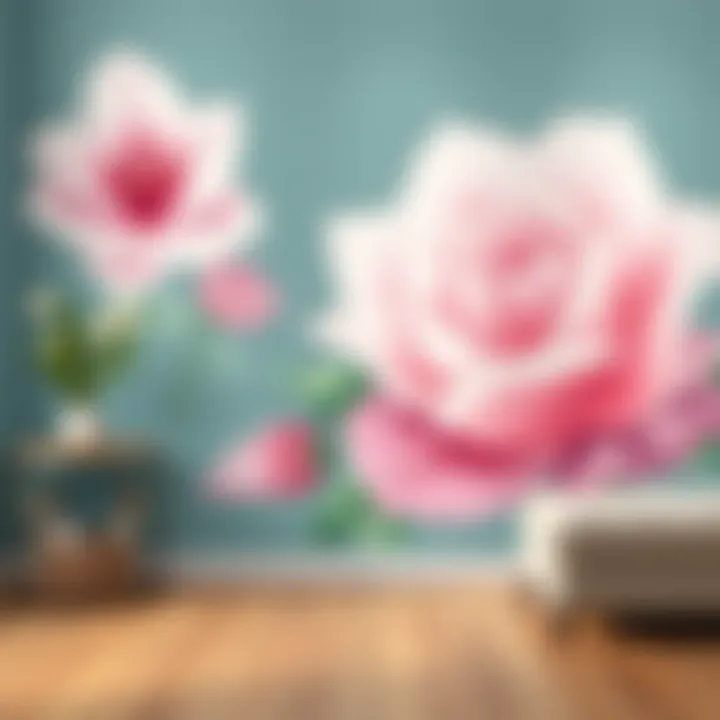 Notable Artistry in Walls: Exploring Large Flower Stencils