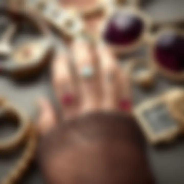 Stylish arrangement of boho nail stickers alongside fashion accessories