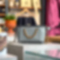 Chic chain fanny pack purse displayed on a stylish surface