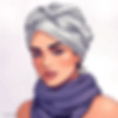 Illustration showcasing benefits of wet hair turbans for hair health