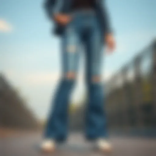 Innovative detachable jeans showcasing unique design features