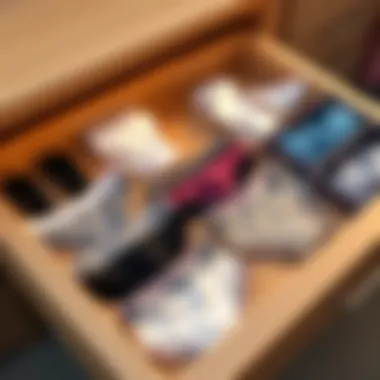 Diverse Designs of Organizer Compartments An organized dresser drawer showcasing various designs of underwear compartments