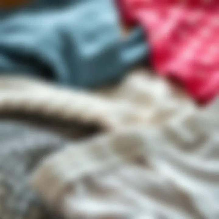 A close-up view of different materials used in underwear organizers