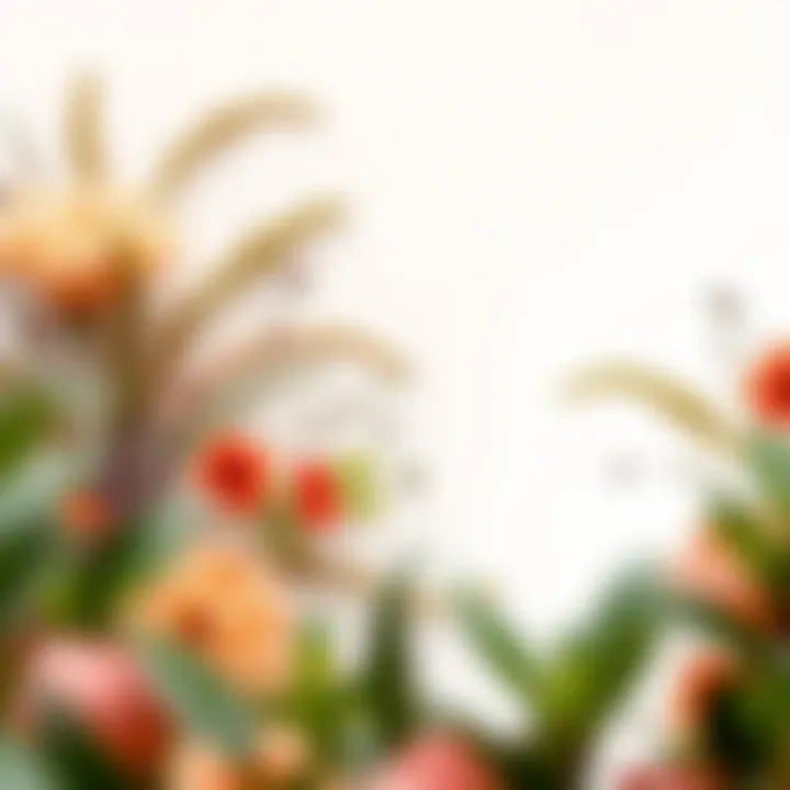 Trendy backdrop design incorporating floral elements and modern aesthetics
