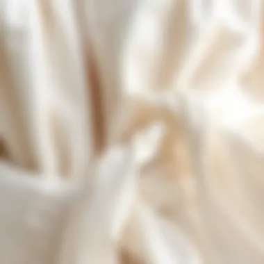 Delicate Fabric Craftsmanship Close-up of luxurious fabric texture in a white bathrobe