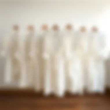 Diverse Styles of White Bathrobes A collection of various white bathrobes showcasing different styles