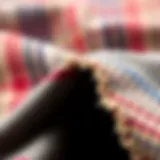 Close-up view of flame retardant flannel fabric showcasing its texture and fibers