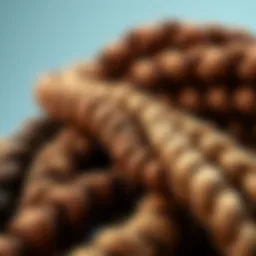 Close-up of looped crochet hair showcasing texture and color variations