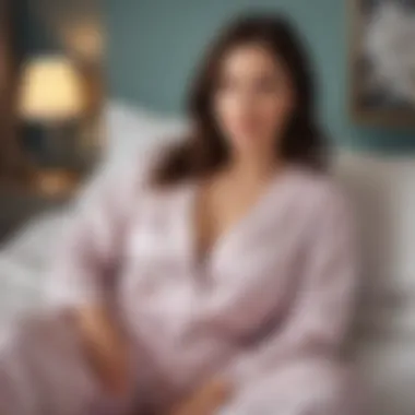 A cozy sleeping environment featuring stylish plus size pajamas coordinated with bedroom decor