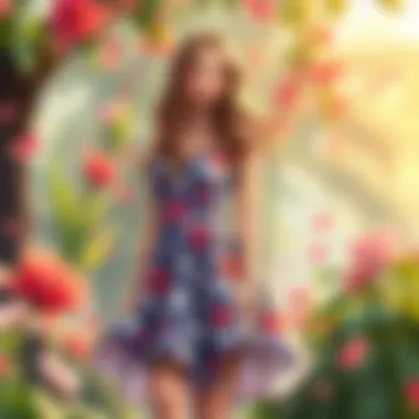 Floral Mini for a Romantic Date Playful floral mini dress perfect for a romantic date