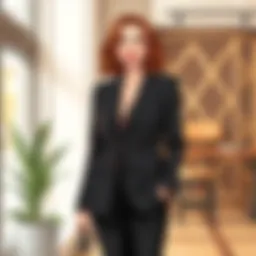 Elegant single button blazer in a chic setting