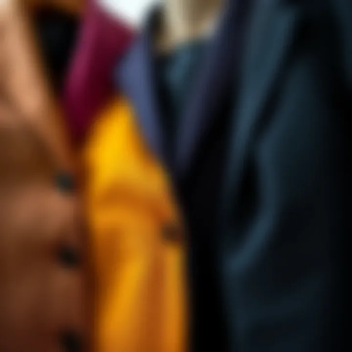 Variety of fabrics used in single button blazers