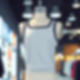 Stylish square tank top displayed on a mannequin