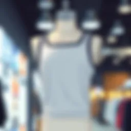 Stylish square tank top displayed on a mannequin