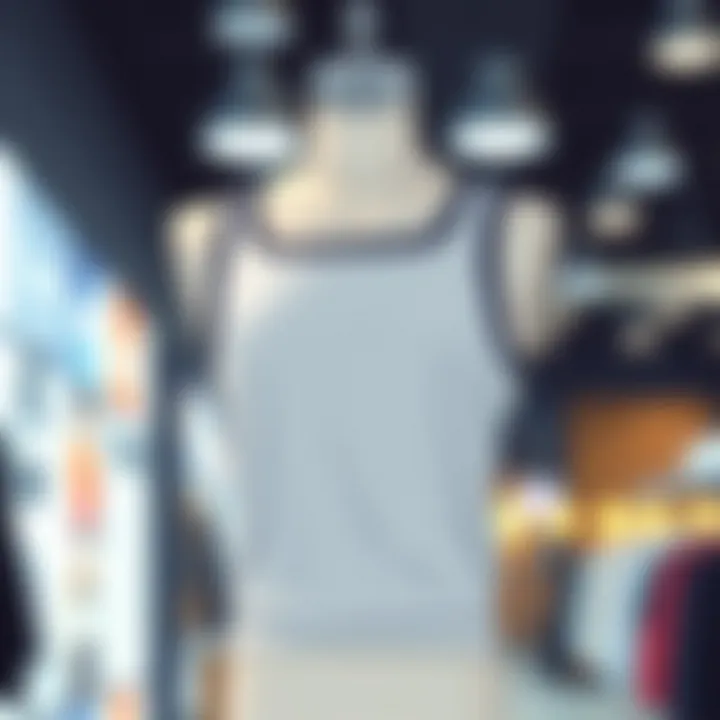 Stylish square tank top displayed on a mannequin
