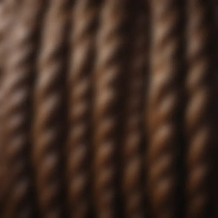 A detailed view of the texture and length of a jumbo braids wig.