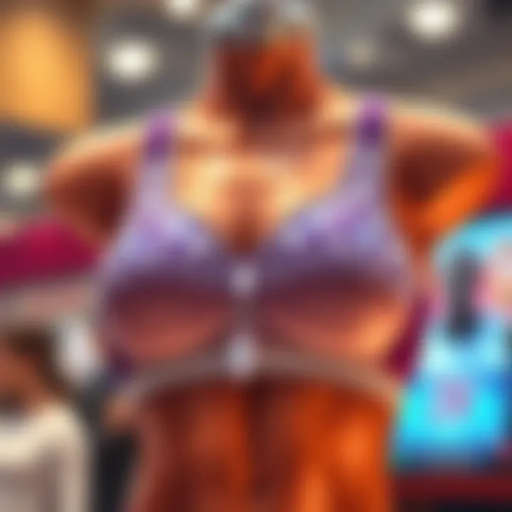 Fashionable rhinestone sports bra on display