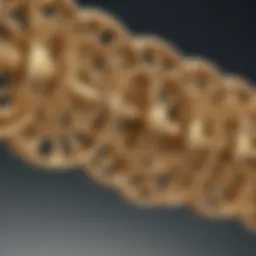 Close-up view of intricate Xuping gold chain design