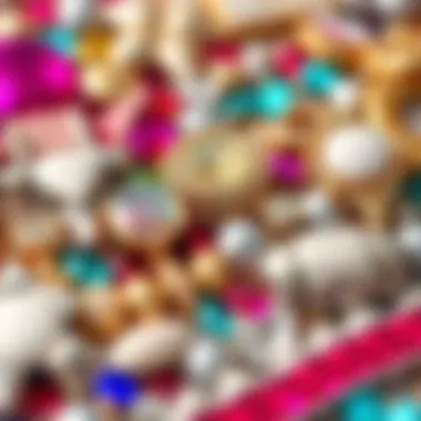 Variety of self-adhesive bling materials and textures