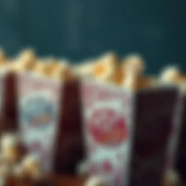 Intricate Designs on Popcorn Favor Boxes A close-up of intricate designs on popcorn favor boxes, highlighting craftsmanship