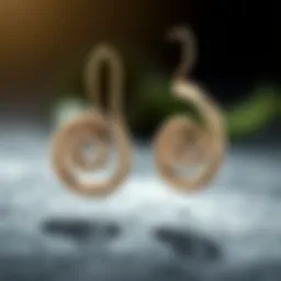 Artistic depiction of titanium spiral earrings highlighting their unique design