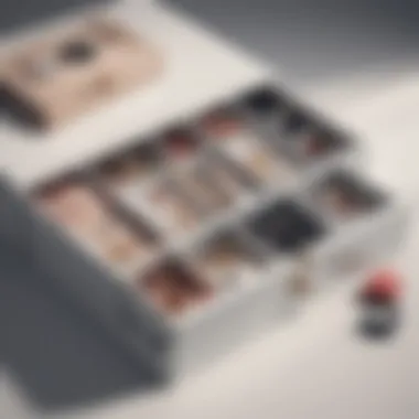 Elegant Storage Solution for Accessories Elegant storage box with multiple compartments showcasing accessories