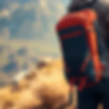 Backpack in use during an outdoor adventure