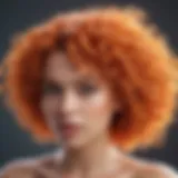 A close-up of a vibrant, textured hair plopping cap displayed on a stylist's table