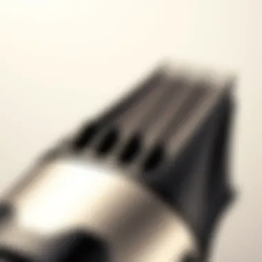 Precision Blades for Perfect Styling Close-up of a hair trimmer highlighting its precision blades