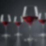 Elegant hexagon wine glass design showcasing its unique shape