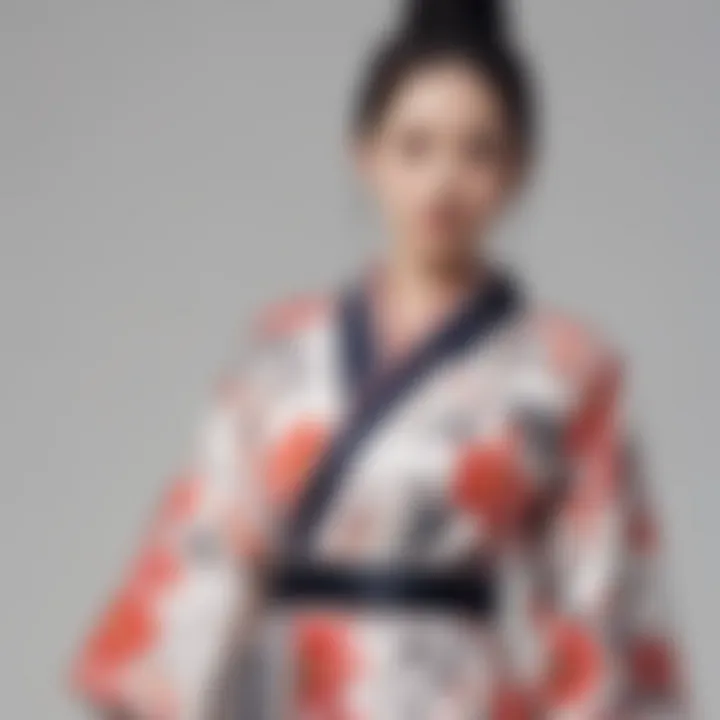 Contemporary fashion piece integrating Japanese print designs