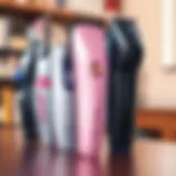 A selection of lady's hair trimmers showcasing various designs and features