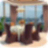 Elegant dining setting with Lycra chair covers