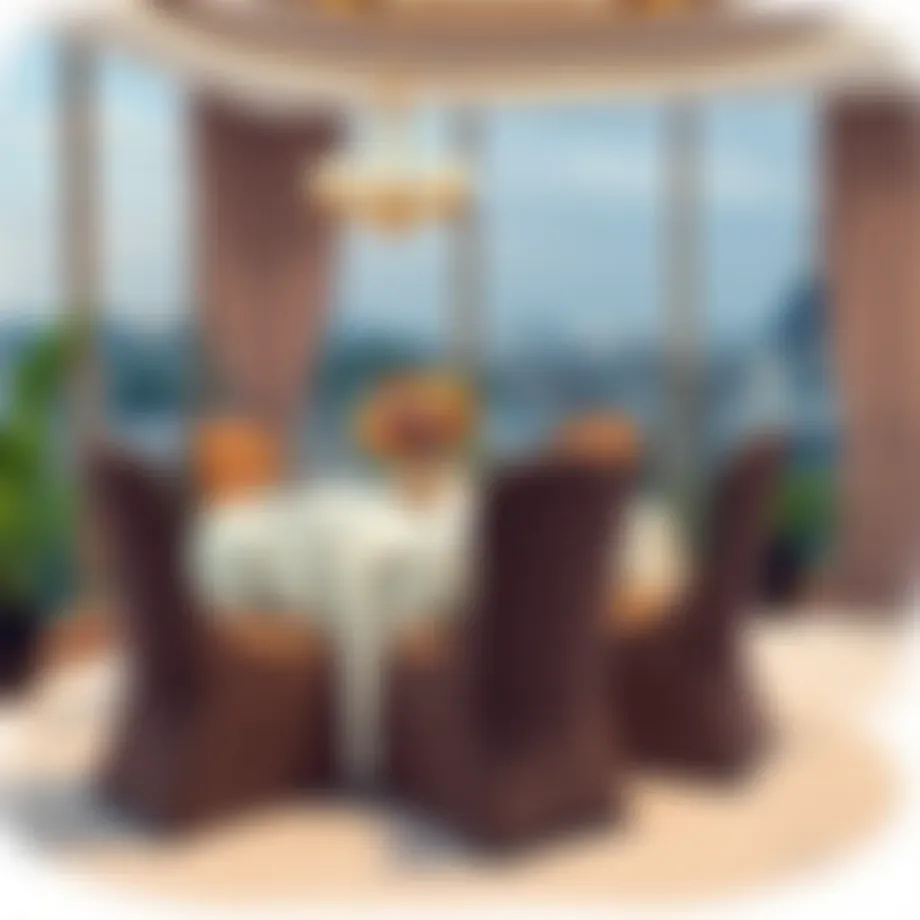 Elegant dining setting with Lycra chair covers