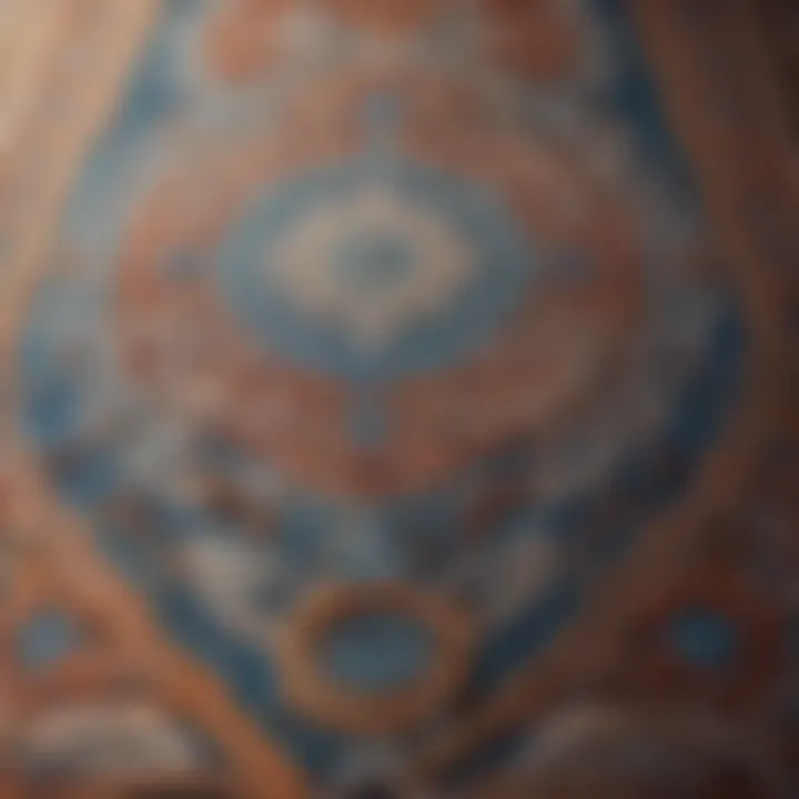 Close-up of intricate patterns and craftsmanship of a Moroccan table runner