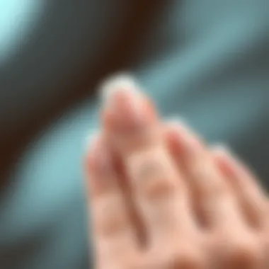 Application technique for nail strips in French manicure