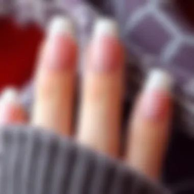 Various types of nail strips for French manicure