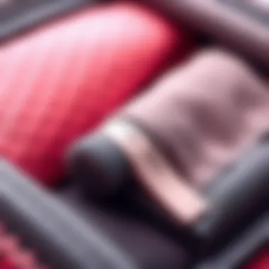 Quality Materials in Makeup Travel Bags Close-up of high-quality materials used in a makeup travel bag