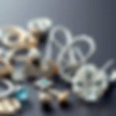 Stylish Collection of Sterling Silver Earrings Stylish collection of sterling silver earrings arranged beautifully
