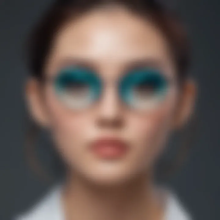 An array of colorful Korean style glasses on display