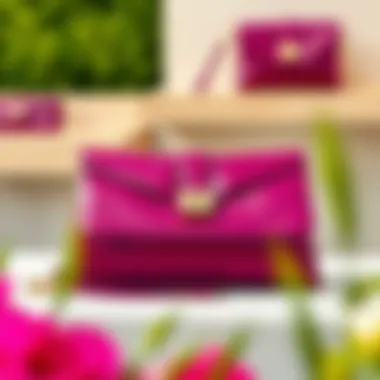 Versatile Plum Clutch Bags in Fashion Settings Stylish arrangement of plum clutch bags in various settings