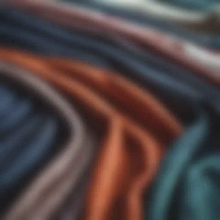 Close-up of different fabrics used in boxers