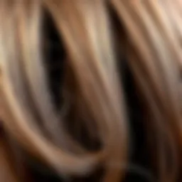 Close-up of advanced synthetic wig fibers showcasing texture and sheen