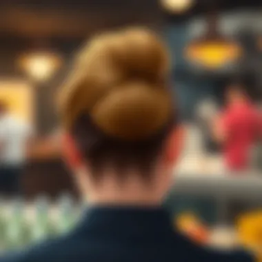 Stylish bun created using the elegant bun maker