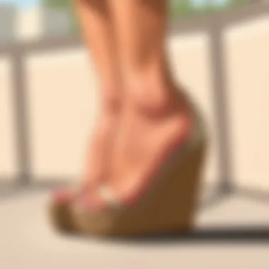 Versatile styling options with open toe nude wedges