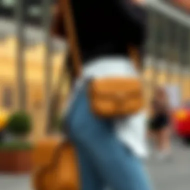 Casual Look with Camel Color Crossbody Bag Camel color crossbody bag paired with casual attire