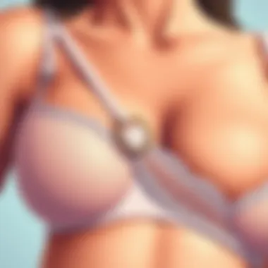 Close-up view of a side clasp bra's unique fastening mechanism