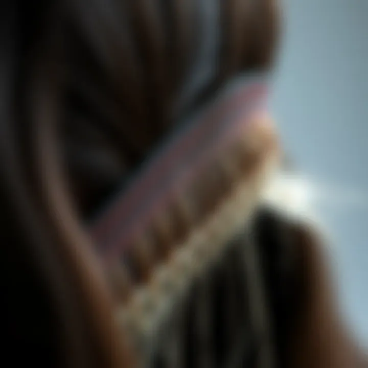 Close-up of wig construction highlighting quality materials